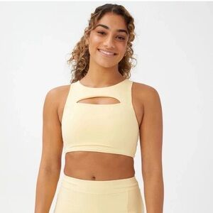 Cotton On Body Golden Haze Cut Out Crop Sports Bra